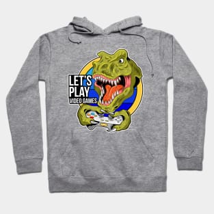 T Rex Player Videos Game Hoodie